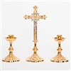 TRADITIONAL SMALLER GOLD PLATED ALTAR CROSS