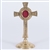 Brass Reliquary Cross - 9 7/8" ht.