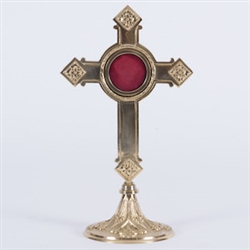 Cross Reliquary ( brass) - 11 3/4" ht.