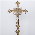 PROCESSIONAL CROSS WTH SILVER CORPUS AND RAYS