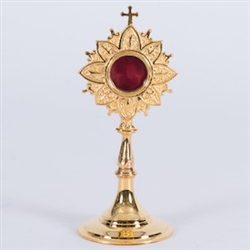 Ornate Reliquary (Goldplated) - 7 1/8" ht.