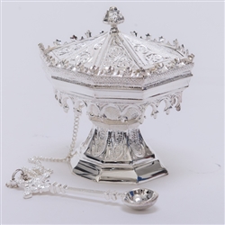 CCG-75S Silver Incense Boat and Spoon