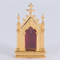 Fine Gothic Goldplated  Reliquary - 4 3/4" ht.
