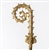 A BEAUTIFUL SOLID BRASS BISHOP CROSIER ON BRASS POLE.