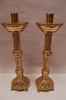 Fine Ornate Candlestick - Polished Brass & Lacquered