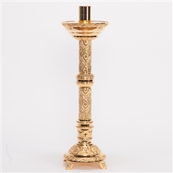 Fine Ornate Candlestick - All Goldplated