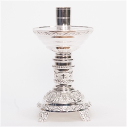 CCG-98S-SH ORNATE SILVER PLATED CANDLESTICK