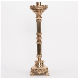 FLUTED BRASS ALTAR CANDLESTICK