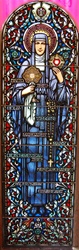 St. Margaret Mary Antique Stained Glass Window