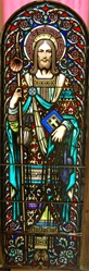 St. James , Servant of God  Antique Stained Glass Window