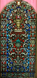 King Melchizedek  Antique Stained Glass Window