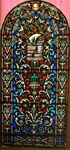 Antique Stained Glass Window, The Lamb