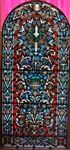 Antique Stained Glass Window, The Cross - SOLD