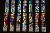 Antique German Stained Glass Window,