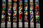 Antique German Stained Glass Window,