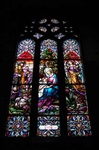 Antique German Stained Glass Window,