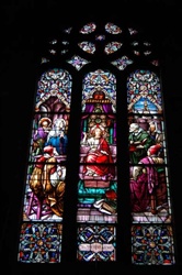 Antique German Stained Glass Window,