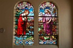 Antique German Stained Glass Window,