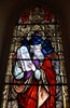 Antique early American Stained Glass Window, Moses
