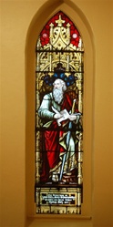 Antique early American Stained Glass Window, St. Paul