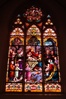 SOLD - Antique early American Stained Glass Window, Jesus with the children