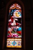 Antique early American Stained Glass Window, Jesus in the garden