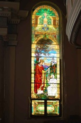 Tiffany Studios style 100 yr. old Stained Glass Window #7