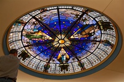 Tiffany " The Annunciation" 10" ceiling dome.