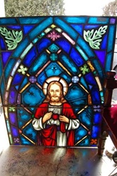 SG-411,  "Christ, Sacred Heart" Stained glass window