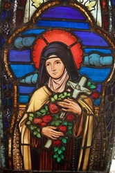 SG-414, St. Therese Inf. Jes. Stained Glass Window