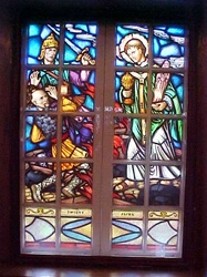 SG-424, St. Hiacin  Stained Glass Window
