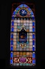 SG-438, Crown of Life -100 Year old Antique Church Stained Glass Window