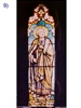 SG-443, The saints #9 -100 Year old Antique Church Stained Glass Window