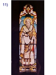 SG-445, The saints #11 -100 Year old Antique Church Stained Glass Window