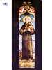 SG-446, The saints #14 -100 Year old Antique Church Stained Glass Window