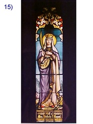 SG-447, The saints #15 -100 Year old Antique Church Stained Glass Window
