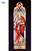 SG-448, The saints #10 -100 Year old Antique Church Stained Glass Window