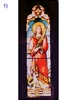 SG-451, The saints #1 -100 Year old Antique Church Stained Glass Window
