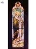 SG-454, The saints #4 -100 Year old Antique Church Stained Glass Window