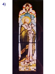 SG-454, The saints #4 -100 Year old Antique Church Stained Glass Window