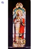 SG-455, The saints #6 -100 Year old Antique Church Stained Glass Window
