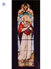 SG-456, The saints #3 -100 Year old Antique Church Stained Glass Window