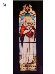 SG-456, The saints #3 -100 Year old Antique Church Stained Glass Window