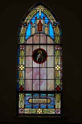 SG-464, St. Therese - Traditional Antique Church Stained Glass Window