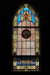 SG-465, St. John the Baptist - Traditional Antique Church Stained Glass Window