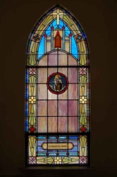 SG-469, Our Lady of Mount Carmel - Traditional Antique Church Stained Glass Window