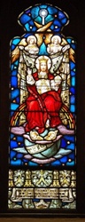 SG-492, SOLD -  Mayer of Munich Stained Glass Window #13 of 20- Christ the King