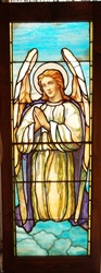 Praying Angel Antique Stained Glass Window, By J&R Lamb Studios - Circa 1905