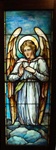 Ready to Pray Angel, Antique Stained Glass Window By J&R Lamb Studios.