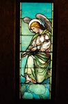 Angel With Scepter, Antique Stained Glass Window By J&R Lamb Studios.